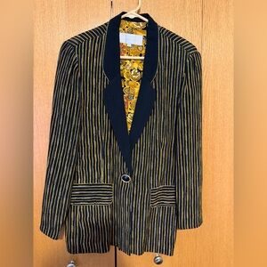 Striped Black and Gold Blazer